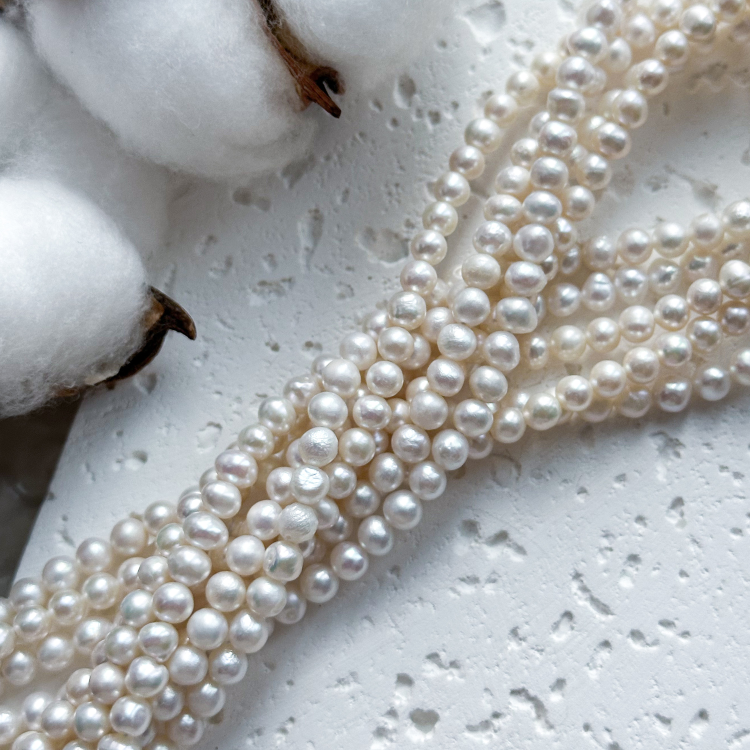 Жемчуг натуральный 4-5 мм круглый Жемчуг натуральный 4-5 мм круглый